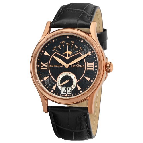 AAA 1:1 Replica Grovana Mens Watches Black Dial Swiss Quartz 42MM 1715.1567 Watch