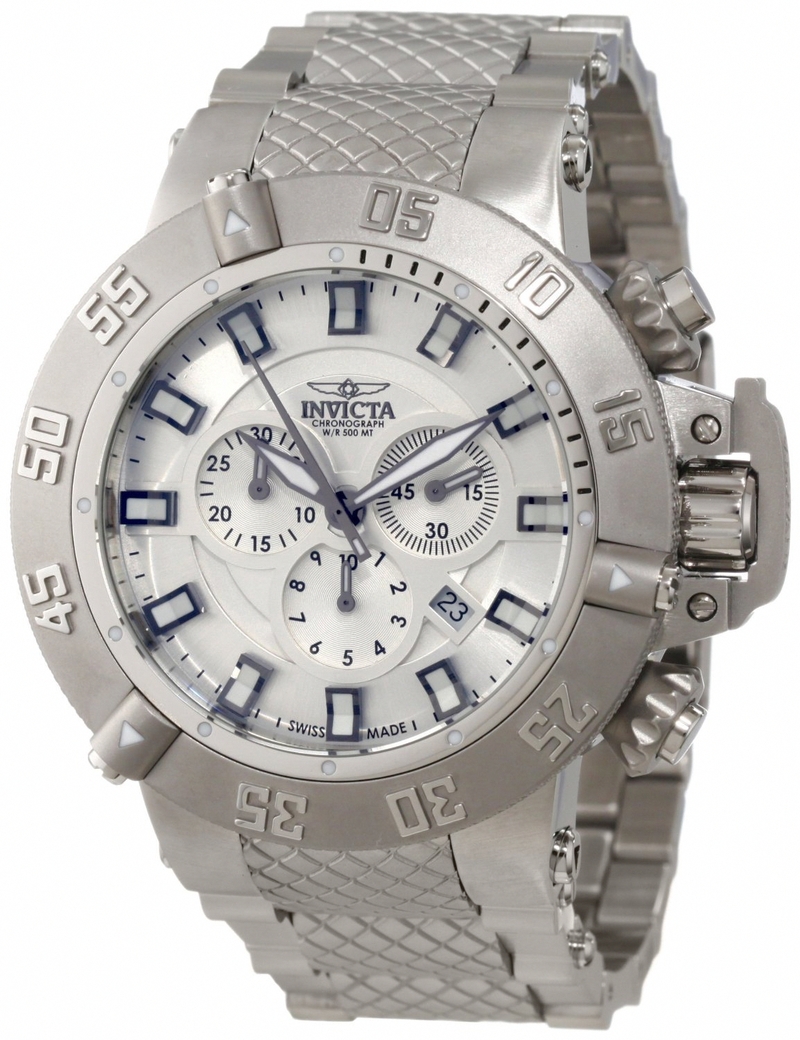 AAA 1:1 Replica Invicta Mens Watches Silver Dial Quartz 50MM 1894 Watch