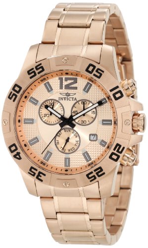 AAA 1:1 Replica Invicta Mens Watches Gold Dial Quartz 45MM 1981 Watch