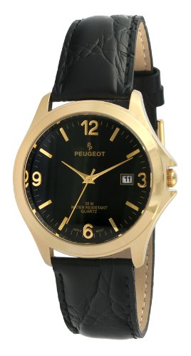 AAA 1:1 Replica Peugeot Mens Watches Black Dial Japanese Quartz 38MM 2035 Watch