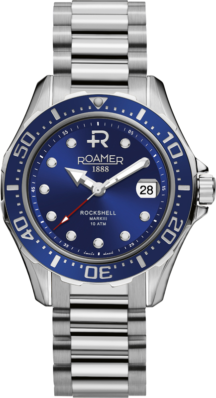 AAA 1:1 Replica Roamer-of-Switzerland-Rockshell-Mark-Iii Mens Watches Blue Dial Automatic 42MM 220633-41-45-20 Watch
