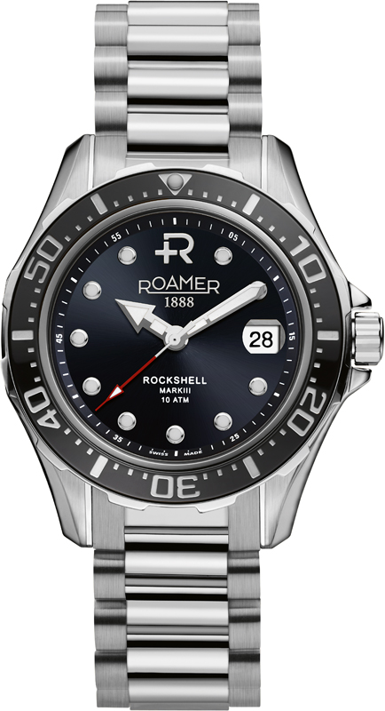 AAA 1:1 Replica Roamer-of-Switzerland-Rockshell-Mark-Lll Mens Watches Black Dial Automatic 42MM 220633-41-55-20 Watch