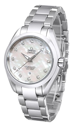 AAA 1:1 Replica Omega Ladies Watches Mother Of Pearl Dial Automatic Chronometer 34MM 231.10.34.20.55.002 Watch