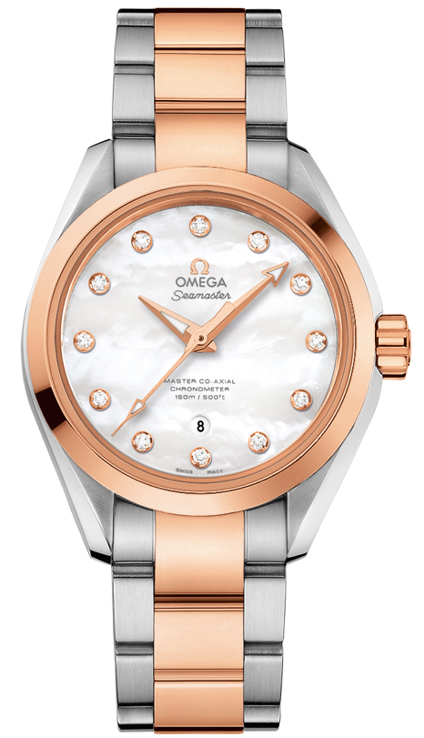 AAA 1:1 Replica Omega-Seamaster-Series Ladies Watches Mother Of Pearl Dial Automatic 34MM 231.20.34.20.55.001 Watch