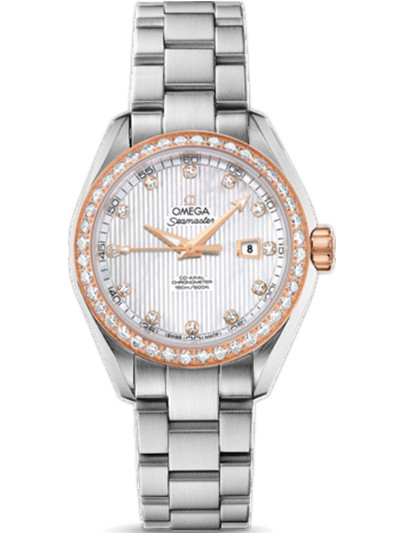 AAA 1:1 Replica Omega-Seamaster-Series Ladies Watches Mother Of Pearl Dial Automatic Self-wind 34MM 231.25.34.20.55.003 Watch