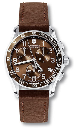 AAA 1:1 Replica Victorinox-Swiss-Army-Chrono-Classic Mens Watches Brown Dial Quartz 241151 Watch