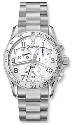 AAA 1:1 Replica Victorinox-Swiss-Army-Chrono-Classic Mens Watches Silver Dial Quartz 241315 Watch
