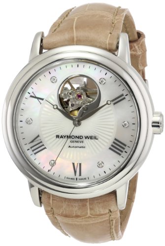 AAA 1:1 Replica Raymond-Weil-Maestro Ladies Watches Mother Of Pearl Dial Automatic 39.5MM 2827-L4-00966 Watch
