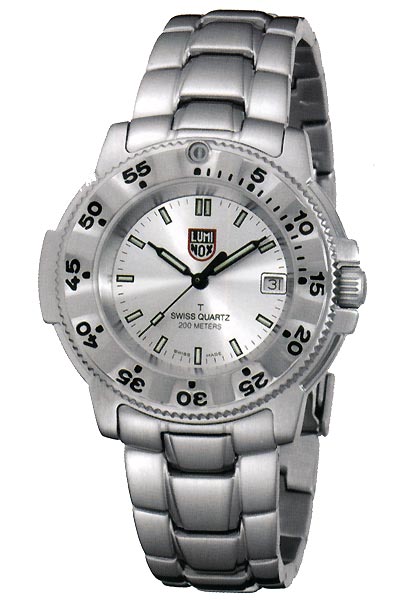 AAA 1:1 Replica Luminox-Sea-Series Mens Watches Silver Dial Swiss Quartz 43MM 3210 Watch