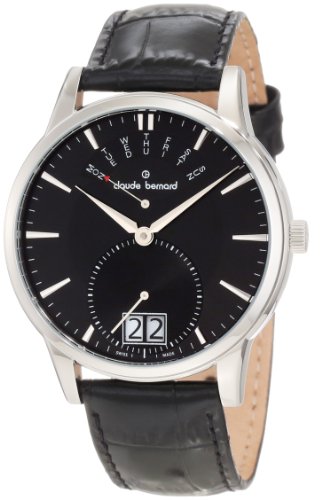 AAA 1:1 Replica Claude-Bernard-Sophisticated-Classics Mens Watches Black Dial Quartz 40.5MM 34004-3-NIN Watch