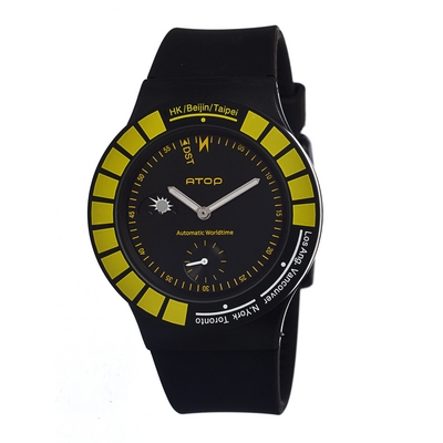 AAA 1:1 Replica Atop-3tz Mens Watches Black Dial Japanese Quartz 44MM 3TZ-Y Watch