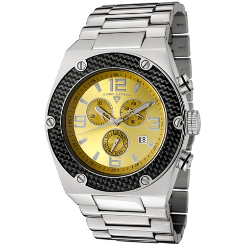 AAA 1:1 Replica Swiss-Legend Mens Watches Yellow Dial Swiss Quartz 46MM 40025-77 Watch