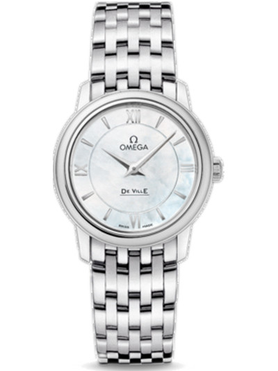 AAA 1:1 Replica Omega-De-Ville-Series Ladies Watches Mother Of Pearl Dial Quartz 27.4MM 424.10.27.60.05.001 Watch