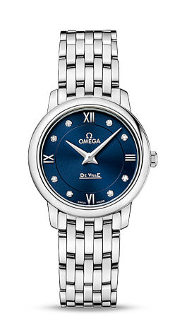 AAA 1:1 Replica Omega-De-Ville-Series Ladies Watches Blue Dial Quartz 27.4MM 424.10.27.60.53.001 Watch
