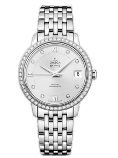 AAA 1:1 Replica Omega-De-Ville-Series Ladies Watches Silver Dial Automatic Self-wind 32.7MM 424.15.33.20.52.001 Watch