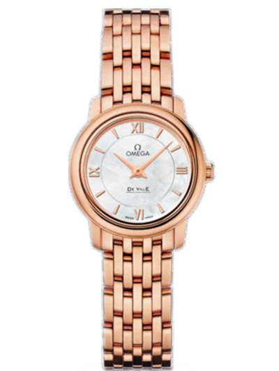 AAA 1:1 Replica Omega-De-Ville-Series Ladies Watches Mother Of Pearl Dial Quartz 24.4MM 424.50.24.60.05.002 Watch