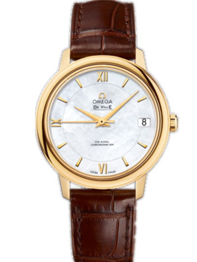 AAA 1:1 Replica Omega-De-Ville-Series Ladies Watches Mother Of Pearl Dial Automatic Self-wind 32.7MM 424.53.33.20.05.002 Watch