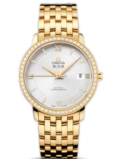 AAA 1:1 Replica Omega-De-Ville-Series Mens Watches Silver Dial Automatic Self-wind 36.8MM 424.55.37.20.52.002 Watch