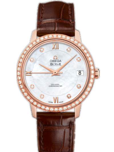AAA 1:1 Replica Omega-De-Ville-Series Ladies Watches Mother Of Pearl Dial Automatic Self-wind 32.7MM 424.58.33.20.55.001 Watch