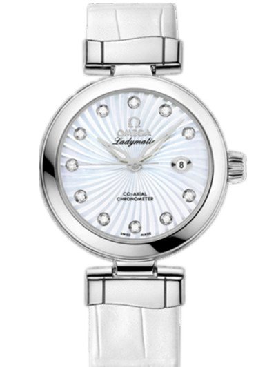 AAA 1:1 Replica Omega-De-Ville-Series Ladies Watches Mother Of Pearl Dial Automatic Self-wind 34MM 425.33.34.20.55.001 Watch