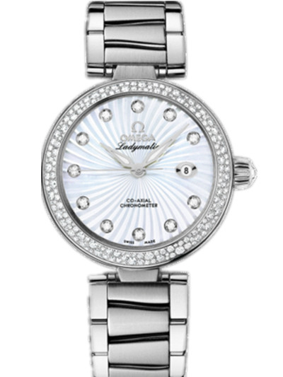 AAA 1:1 Replica Omega-De-Ville-Series Ladies Watches Mother Of Pearl Dial Automatic Self-wind 34MM 425.35.34.20.55.001 Watch
