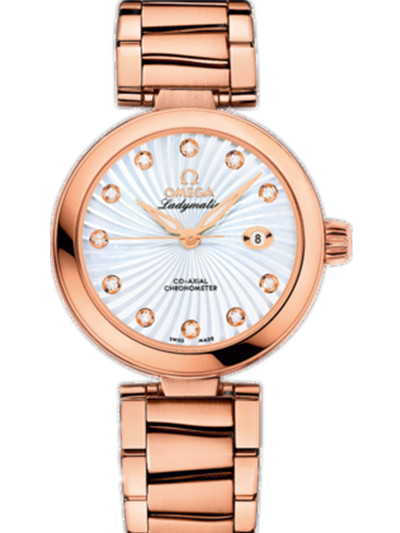 AAA 1:1 Replica Omega-De-Ville-Series Ladies Watches Mother Of Pearl Dial Automatic Self-wind 34MM 425.60.34.20.55.001 Watch