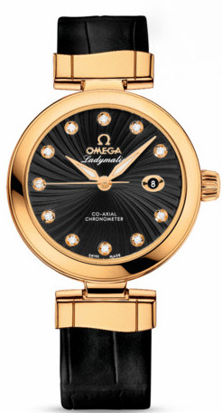 AAA 1:1 Replica Omega-De-Ville-Series Ladies Watches Black Dial Automatic Self-wind 34MM 425.63.34.20.51.002 Watch