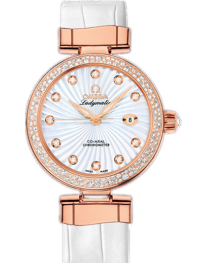 AAA 1:1 Replica Omega-De-Ville-Series Ladies Watches Mother Of Pearl Dial Automatic Self-wind 34MM 425.68.34.20.55.004 Watch