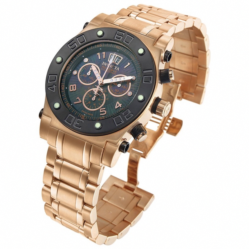 AAA 1:1 Replica Invicta Mens Watches Black Dial Swiss Quartz 46MM 4364 Watch