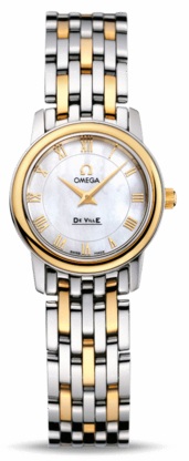 AAA 1:1 Replica Omega-De-Ville-Series Ladies Watches Mother Of Pearl Dial Swiss Quartz 22MM 4370.71.00 Watch