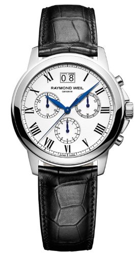 AAA 1:1 Replica Raymond-Weil Mens Watches White Dial Quartz 39MM 4476-STC-00300 Watch