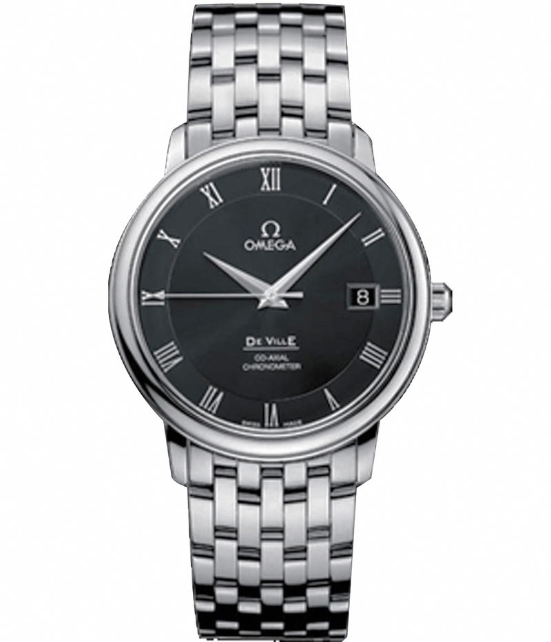 AAA 1:1 Replica Omega-De-Ville-Series Watches Black Dial Automatic Self-wind 36.5MM 4574.50.00 Watch