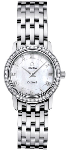 AAA 1:1 Replica Omega-De-Ville-Series Ladies Watches Mother Of Pearl Dial Quartz 22MM 4575.71.00 Watch