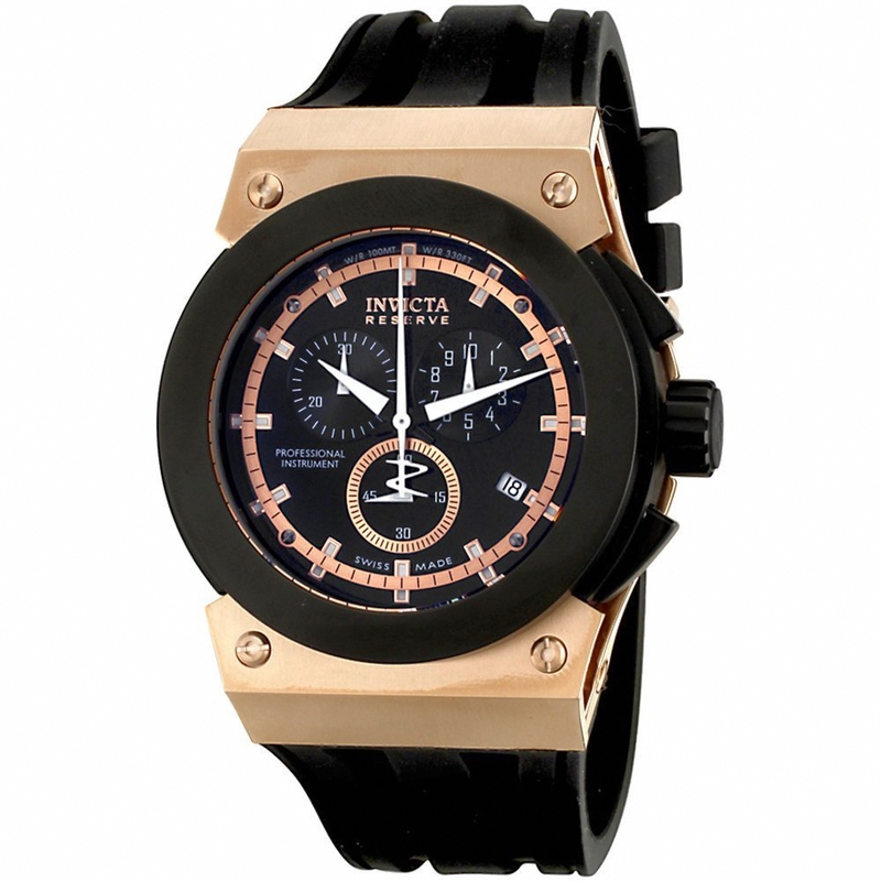 AAA 1:1 Replica Invicta Mens Watches Black Dial Swiss Quartz 52MM 4843 Watch