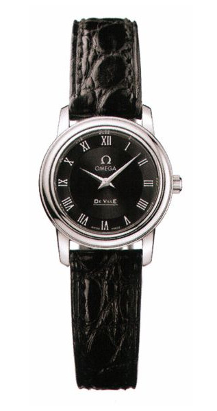 AAA 1:1 Replica Omega-De-Ville-Series Ladies Watches Black Dial Quartz 22MM 4870.52.01 Watch