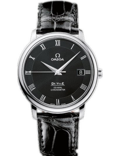 AAA 1:1 Replica Omega-De-Ville-Series Mens Watches Black Dial Automatic Self-wind 36.5MM 4875.50.01 Watch