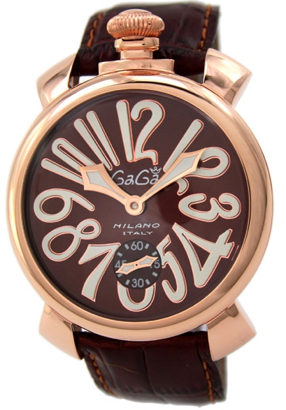 AAA 1:1 Replica GaGa-Milano-Manual-48mm Mens Watches Brown Dial Mechanical 48MM 5011.1 Watch