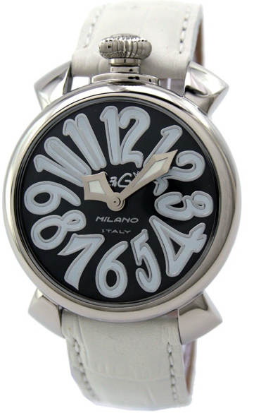 AAA 1:1 Replica GaGa-Milano-Manual-40mm Unisex Watches Black Dial Quartz 40MM 5020.4.WH_LEATHER Watch