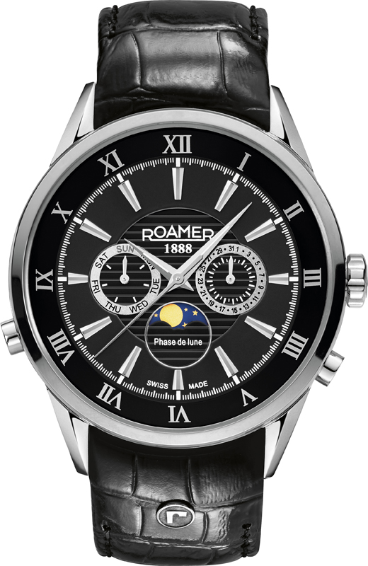 AAA 1:1 Replica Roamer-of-Switzerland Mens Watches Black Dial Quartz 43MM 508821-41-53-05 Watch