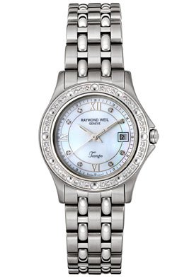 AAA 1:1 Replica Raymond-Weil-Tango Watches White Mother Of Pearl Dial Quartz 28MM 5390-STS-00995 Watch