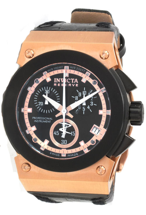 AAA 1:1 Replica Invicta Mens Watches Black Dial Swiss Quartz 46MM 5550 Watch