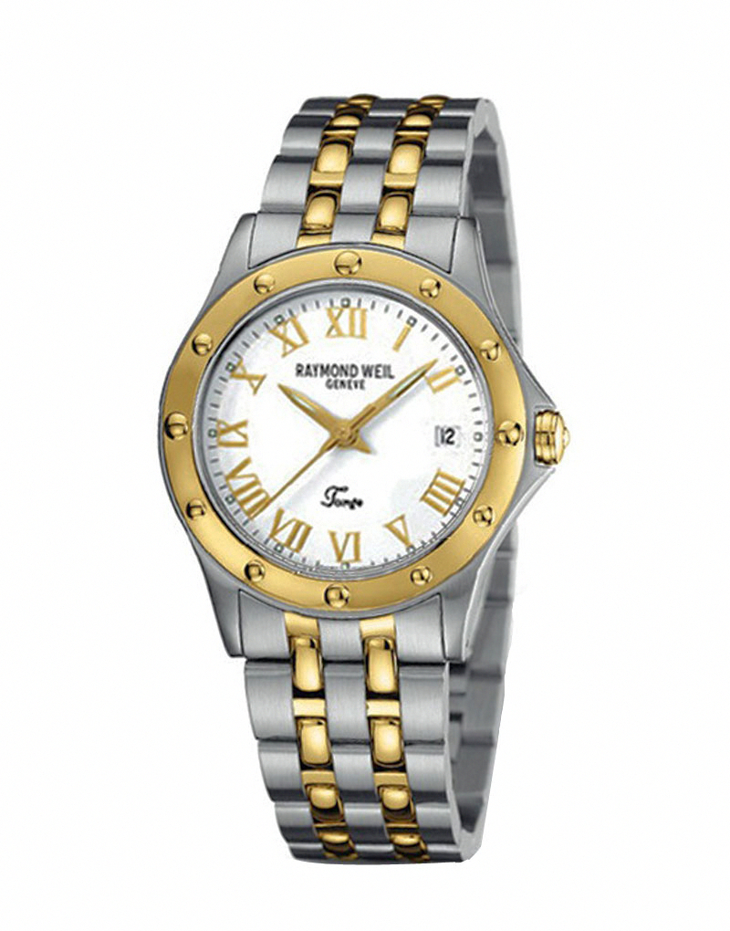 AAA 1:1 Replica Raymond-Weil-Tango Mens Watches White Dial Quartz 37MM 5590-STP-00308 Watch