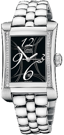 AAA 1:1 Replica Oris-Miles Ladies Watches Black Dial Automatic Self-wind 56176214964MB Watch