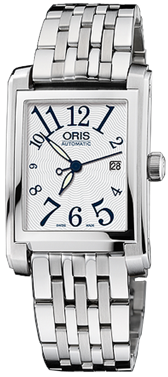 AAA 1:1 Replica Oris-Rectangular-Date Ladies Watches Silver Dial Automatic 24.5MM 56176564061MB Watch