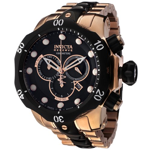 AAA 1:1 Replica Invicta Mens Watches Black Dial Swiss Quartz 52MM 5728 Watch