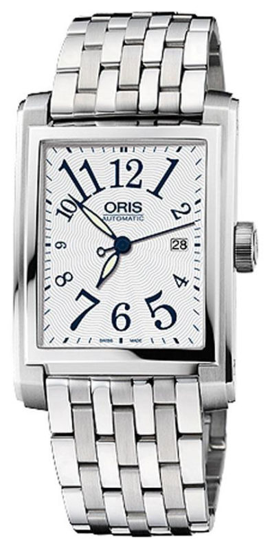 AAA 1:1 Replica Oris-Rectangular-Date Mens Watches Silver Dial Automatic 30MM 58376574061MB Watch