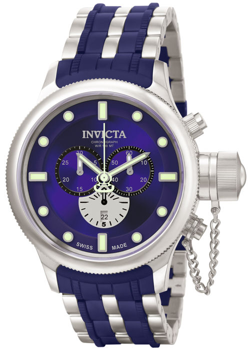 AAA 1:1 Replica Invicta Mens Watches Blue Dial Swiss Quartz 52MM 5935 Watch