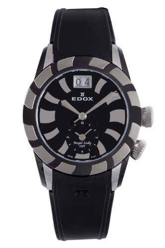 AAA 1:1 Replica Edox-Royal-Lady Ladies Watches Black Dial Quartz 34MM 62005.357N.NIN Watch