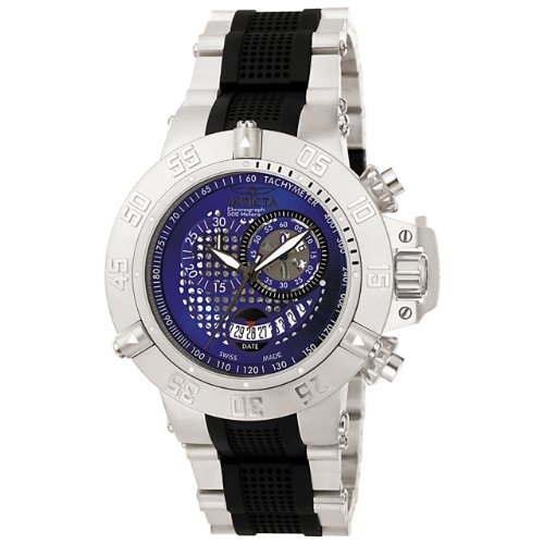 AAA 1:1 Replica Invicta Mens Watches Blue Dial Swiss Quartz 50MM 6229 Watch