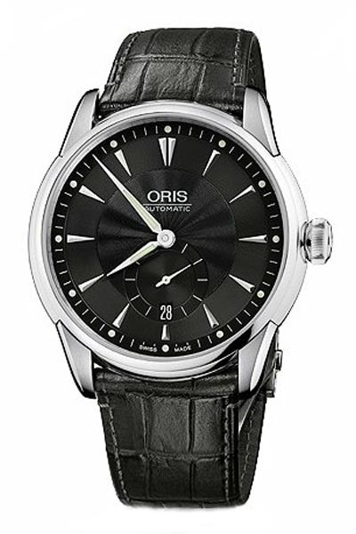 AAA 1:1 Replica Oris-Artelier-Small-Second,-Date Mens Watches Black Dial Automatic 40MM 62375824074LSFC Watch